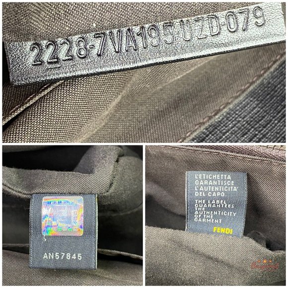 Authentic Fendi Black Zucca Print Coated Canvas Messenger Crossbody Flap Bag - Picture 12 of 13